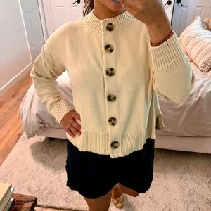 Madewell cropped swing cardigan